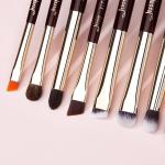 Soft Zinfandel Color Eye Makeup Brush Set Aluminum Ferrule