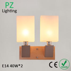 Wholesale 100-240v Country style wood lighting fixture natural wood wall lamp E14 40w socket from china suppliers