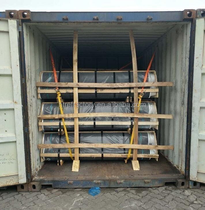 Refractory Supplies Black Graphite Electrode for Electric Arc Furnaces