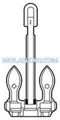 Molastar Stainless Steel Marine Byers Anchor Marine Ship Byers Anchor Stockless