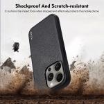 Vegan Leather Cell Phone Cover Shockproof For IPhone 16 15 Pro Max