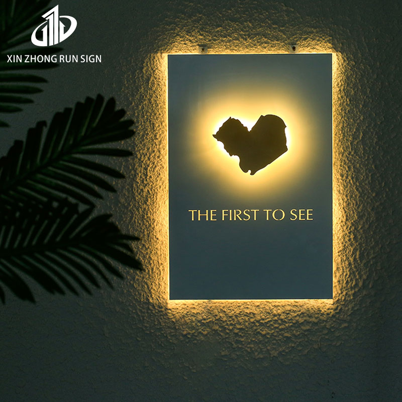Wholesale Restaurant Outdoor Signs Stainless Steel Led Hollow Out Light Box
