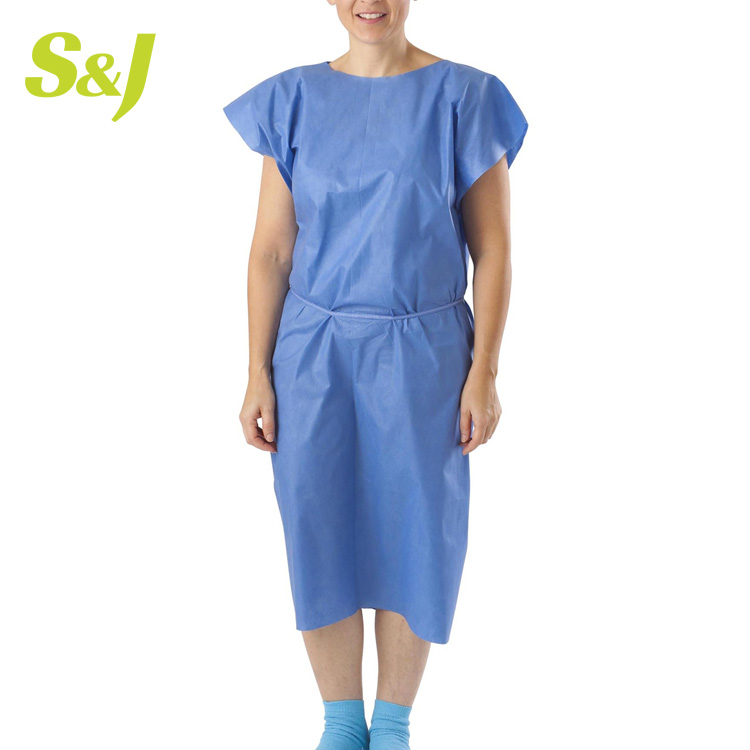S&J Wholesale Disposable Robe Gown non woven Soft PP SPA Beauty Salon Kimono robes