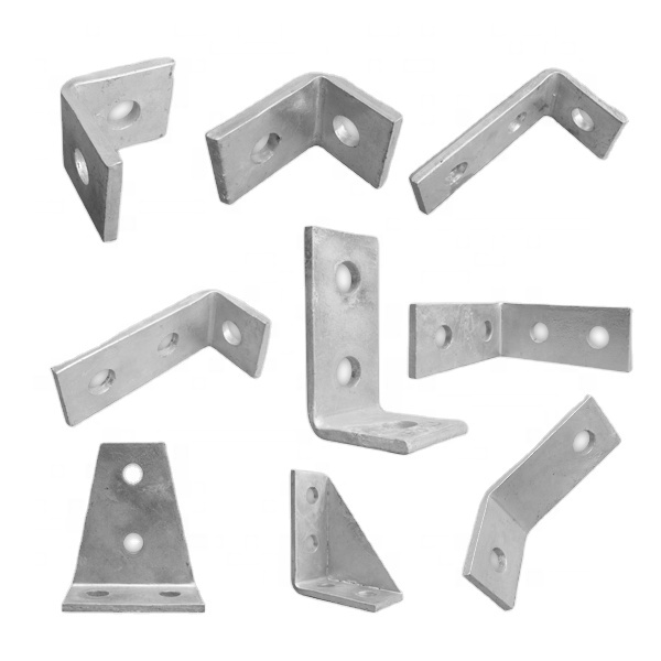 Custom Zinc Plated Carbon Steel Angle Bracket Galvanized Metal Steel Wood Connector Angle Corner Brackets
