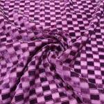 Metal Glitter Check Knitted Velour Viscose Jacquard Burnt Out Velvet Fabric