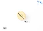Decorative Metal Bag Magnetic Button 18mm Diameter Light Gold Fashion Design