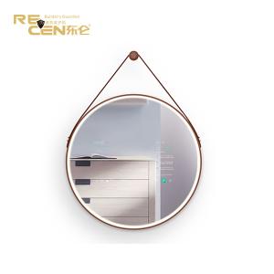 Wholesale Smart Mirror LCD Display Modern Round Wall Mount Digital Signage Nano Glass from china suppliers