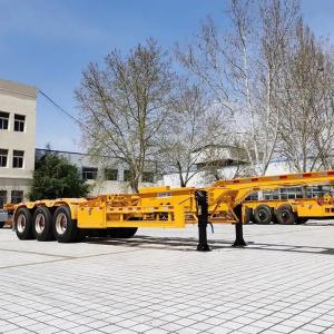 Wholesale 3 axle 40ft 20ft Skeleton Semi Trailer 20ft 40ft 45ft container with 12 twist locks from china suppliers