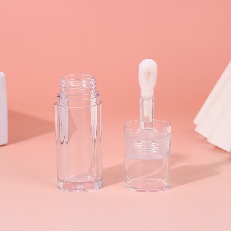 Plastic Transparent Big Head Brush Lip Glaze Tube Small For Highlight Liquid