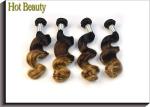 Fasion Peruvian Virgin Hair / 3 Tone Color Natural Wavy Bundles BV SGS