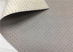 Light Brown Faux Leatherette Fabric , Automotive Interior Polyurethane Faux