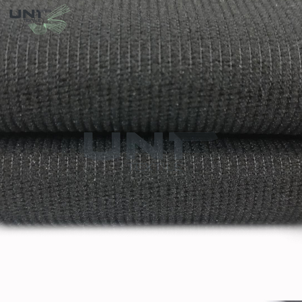 Black Color Woven Interlining Napping PA Adhesive Tricot Interlining For Suit And Jacket
