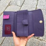 Authentic Stingray Skin Lady Long Trifold Card Wallet Genuine Leather Women's