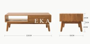 Wholesale Rectangle Solid Wood Oak Nordic Design Contemporary Coffee Tea Table from china suppliers