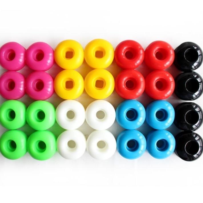 4 Pcs Set White 52x32mm Street Skateboard Wheels Polyurethane 100A Hardness