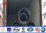 Black Welding Steel Electricity Transmission Line Poles 25m 4mm Thickness