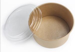 Wholesale Natural Grease Resistant Kraft Paper Bowls , Salad Hot Takeaway Food Containers from china suppliers