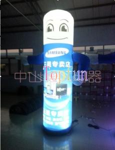 China CE / UL Blower Inflatable Human Carton Balloon / LED lighting giant advertising balloon on sale