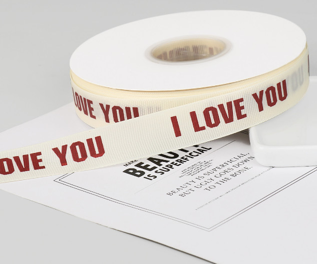 INS Style Rib Beige Birthday Cake Gift Wrap Ribbon English Bouquet Decoration Ribbon