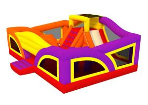 Wholesale Outdoor Activities Inflatable Fun City Obstacle Course Colorful 0.55mm PVC Tarpulins from china suppliers