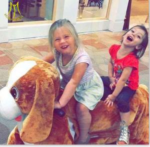 Wholesale Hansel indoor dog ride on walking toy animals for shopping mall from china suppliers