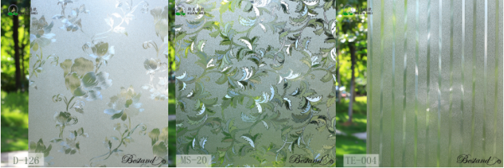 High Quanlity Static Cling Embossed Frosted Removable Privacy Window Film for Home Decorative Decoration