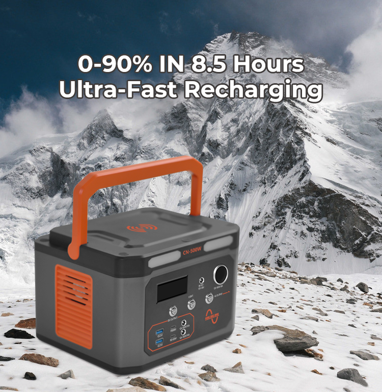 500W Portable Power Station Lifepo4 LFP QC 3.0 Fast Charging