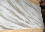 High Gloss White Grey Marble Effect PVC Decorative Film For Countertop