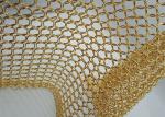 1.5MM Dia 15mm OD Gold Colored Steel Ring Mesh Dexhibition Halls Divider