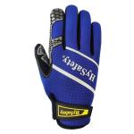 Great Grip Reflective printing Blue Auto Mechanic Gloves Silicone Dots Palm