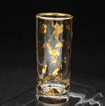 Golden Flamingo Printed Crystal Highball Glasses For Restaurant