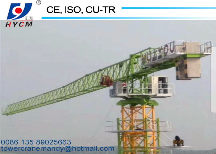 52m Jib Length Top Slewing Crane QTZ63(PT5210) Flat Top Tower Cranes 150m Tower Crane Lifting Height