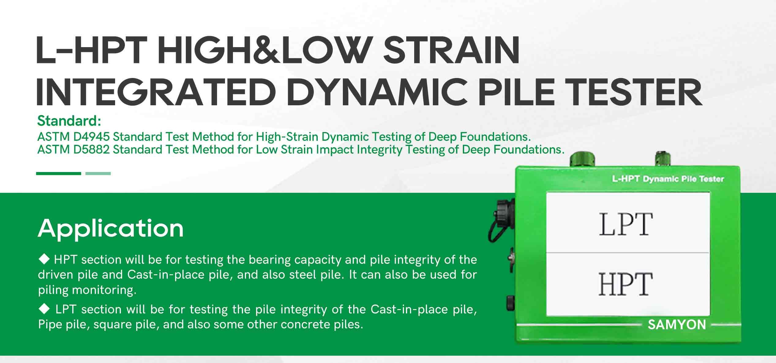 L-HPT Combined Dynamic Pile Load Test Equipment High Strain / Low Strain