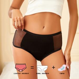 Wholesale Mesh Bamboo Period Underwear Briefs Undies Plus Size 4 Layer Physiological Fresh Sexy from china suppliers