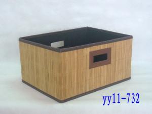 Wholesale folding bamboo storage basket from china suppliers
