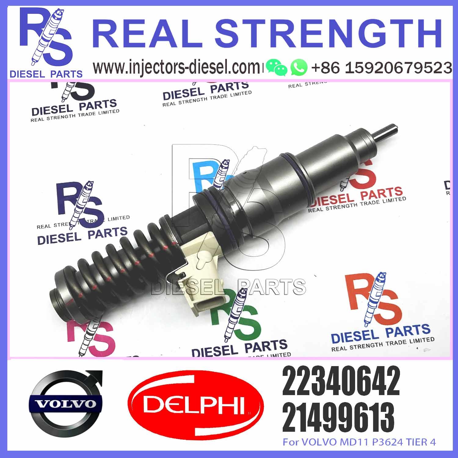 Diesel Fuel Injector 21499613 BEBE4G16001 22340642 E3.4 for V-O-L-V MD11 P3624 TIER 4