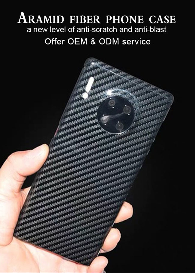 Glossy Finish Super Slim Huawei Mate 30 Aramid Fiber Huawei Case