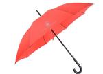 White Pongee Materials Promotional Golf Umbrellas Logo Printing Wooden J Handle