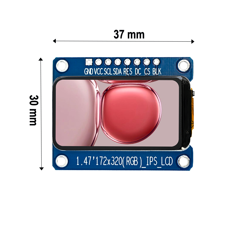 1.47-inch lcd display, high-definition ips172x320, st7789 drive LCD screen, screen can be flipped,segment lcd display,segment lcd