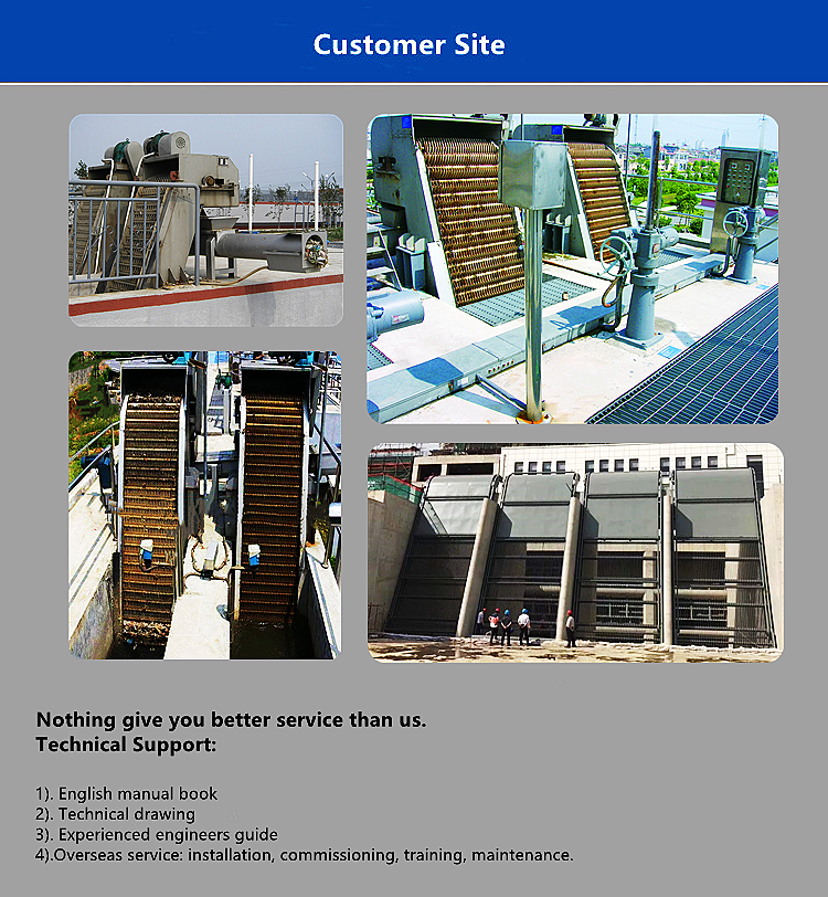 Sport Grid Coarse Screen Wastewater Treatment Equipment With 1-60 Mm Grille Interstice