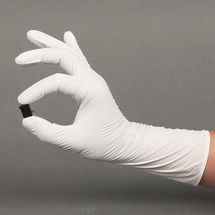 Disposable Powdered Nitrile Latex Gloves Convenient Uniform Thickness Distribution