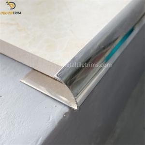 Wholesale Carpet To Tile Strip Stainless Steel Tile Trim Metal Chrome Trim Length 2.5m from china suppliers