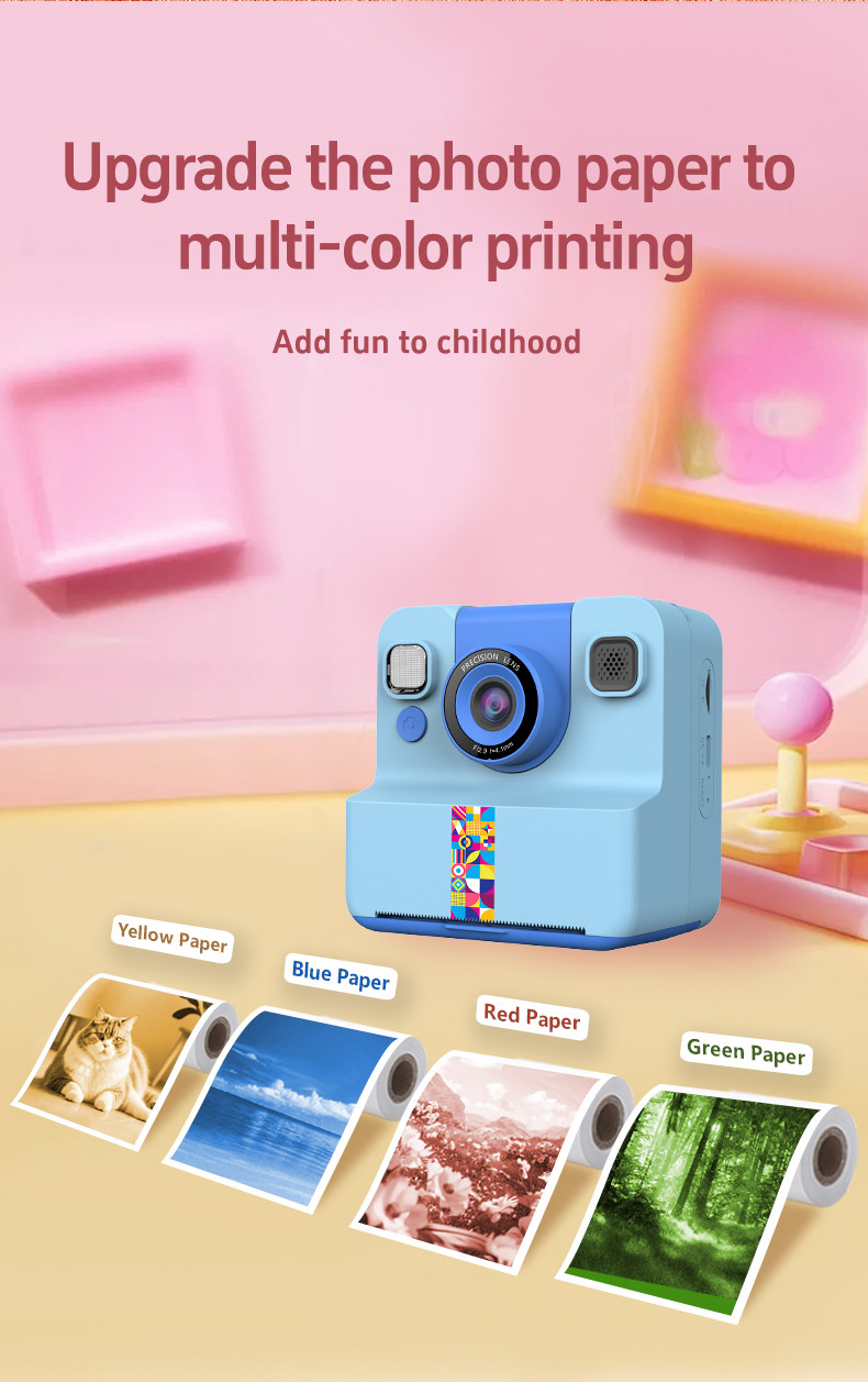1080P Student Kid Camera High-Definition Video Recording 1300mAh Large Battery