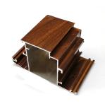 Aluminum Windows Profiles Wood Grain Surface 1.0-1.5mm Thickness 6063 T5