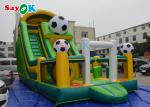 Inflatable Slippery Slide Football Theme Kids Tarpaulin Inflatable Bounce House