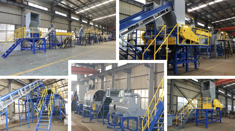 Plastic Bottle Recycling Pet Bottle Washing Line 800kg / H