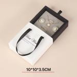 Eco Friendly 10x10x3.5 Cardboard Gift Packaging Box Necklace And Earring Gift