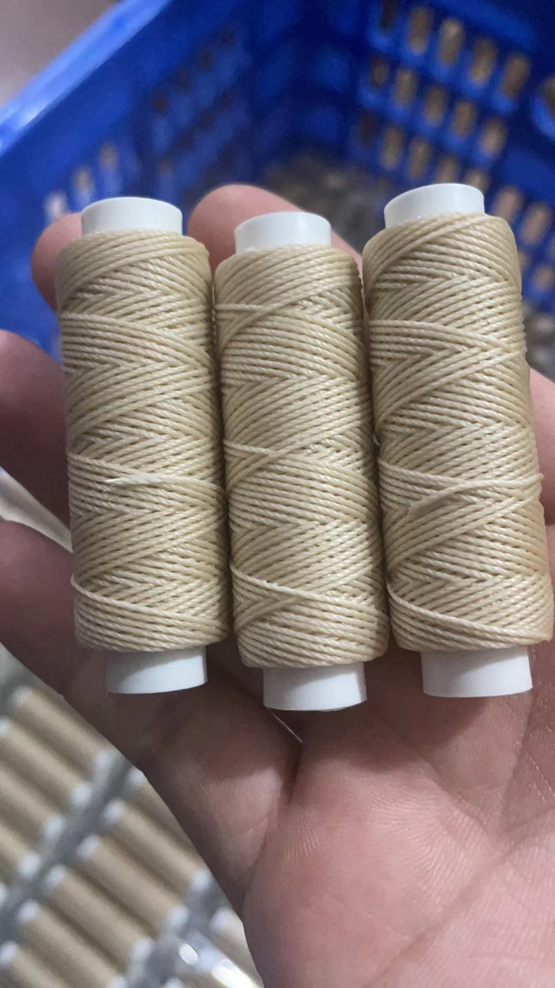 Pattern Waxed 12g Round Wax Hand-sewn Leather High Strength Polyester Thread Eco-Friendly