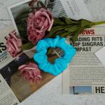 30mm Thin Mulberry Silk Human Hair Scrunchie , Women Damage Free Hair Ties