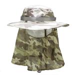 62cm UPF 50+ Outdoor UV Protection Unisex Bucket Hat With Neck Cover